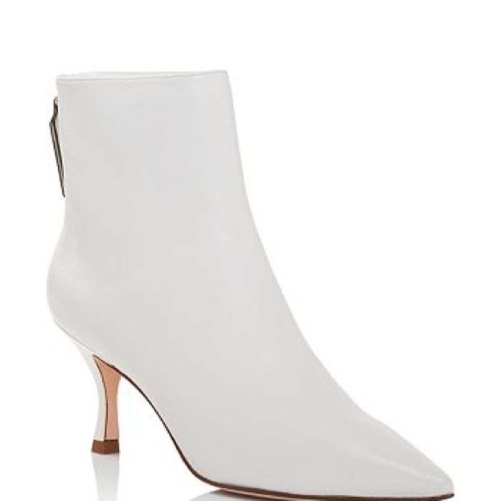 Stuart Weitzman White Juniper 70 leather pointed booties